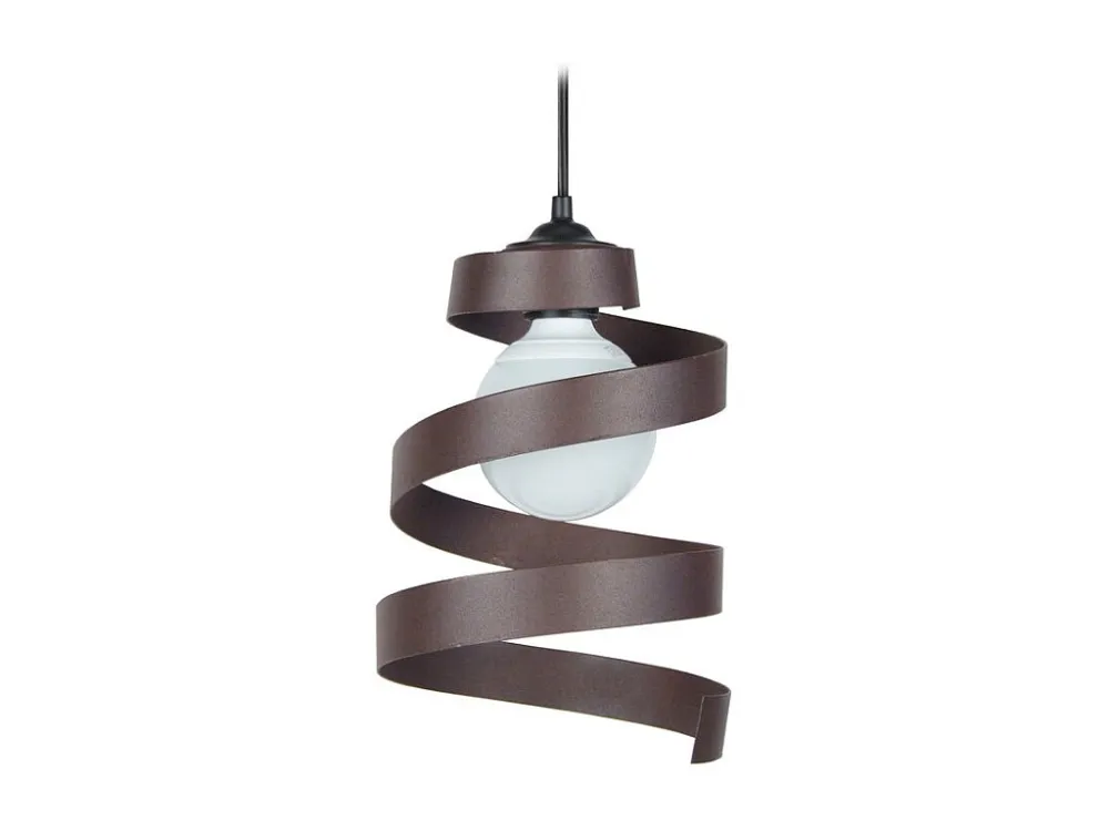 Suspensão TOSEL SPIRALE vidro cônico preto D28 x H80 cm