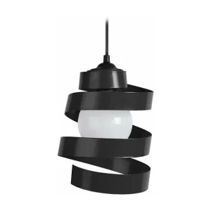 Suspensão TOSEL SPIRALE vidro cônico rosa D28 x H80 cm