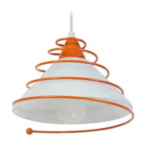 Suspensão TOSEL SPIRALITO vidro cônico roxo D28 x H80 cm