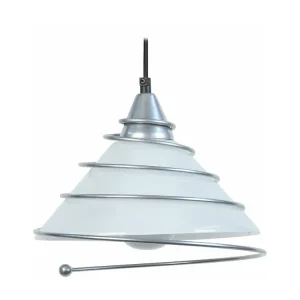 Suspensão TOSEL SPIRALITO vidro cônico Verde D28 x H80 cm