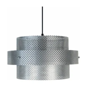 Suspensão TOSEL STOCKHOLM tecido cônico preto D20 x H90 cm