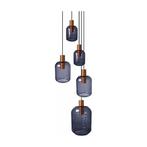 Suspensão TOSEL SVALBARD SMB vidro conjunto roxo D60 x H100 cm