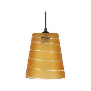 Suspensão TOSEL TEMPERE vidro cúpula azul D28,5 x H84 cm