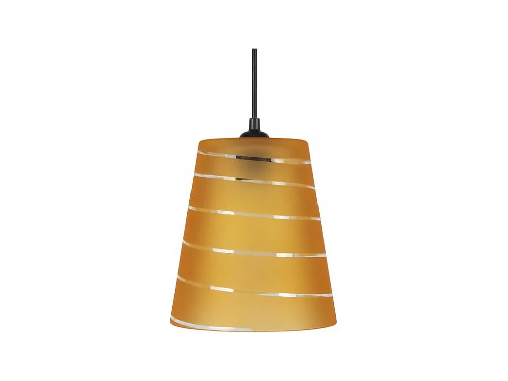 Suspensão TOSEL TEMPERE vidro cúpula azul D28,5 x H84 cm