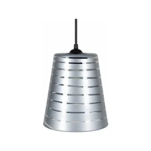 Suspensão TOSEL TEMPERE vidro cúpula preto D28,5 x H84 cm