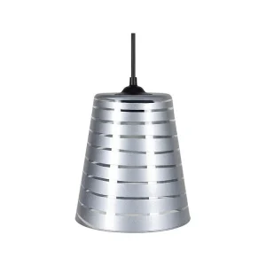 Suspensão TOSEL TEMPERE vidro cúpula preto D28,5 x H84 cm