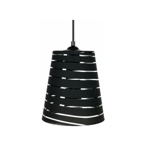 Suspensão TOSEL TEMPERE vidro cúpula vermelho D28,5 x H84 cm