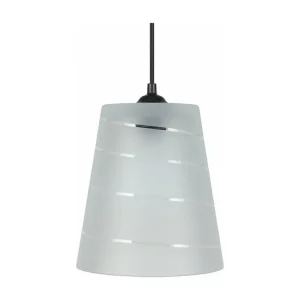 Suspensão TOSEL TEMPERE vidro cúpula vermelho D28,5 x H84 cm