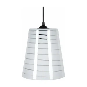 Suspensão TOSEL TEMPERE vidro cúpula visível D28,5 x H84 cm