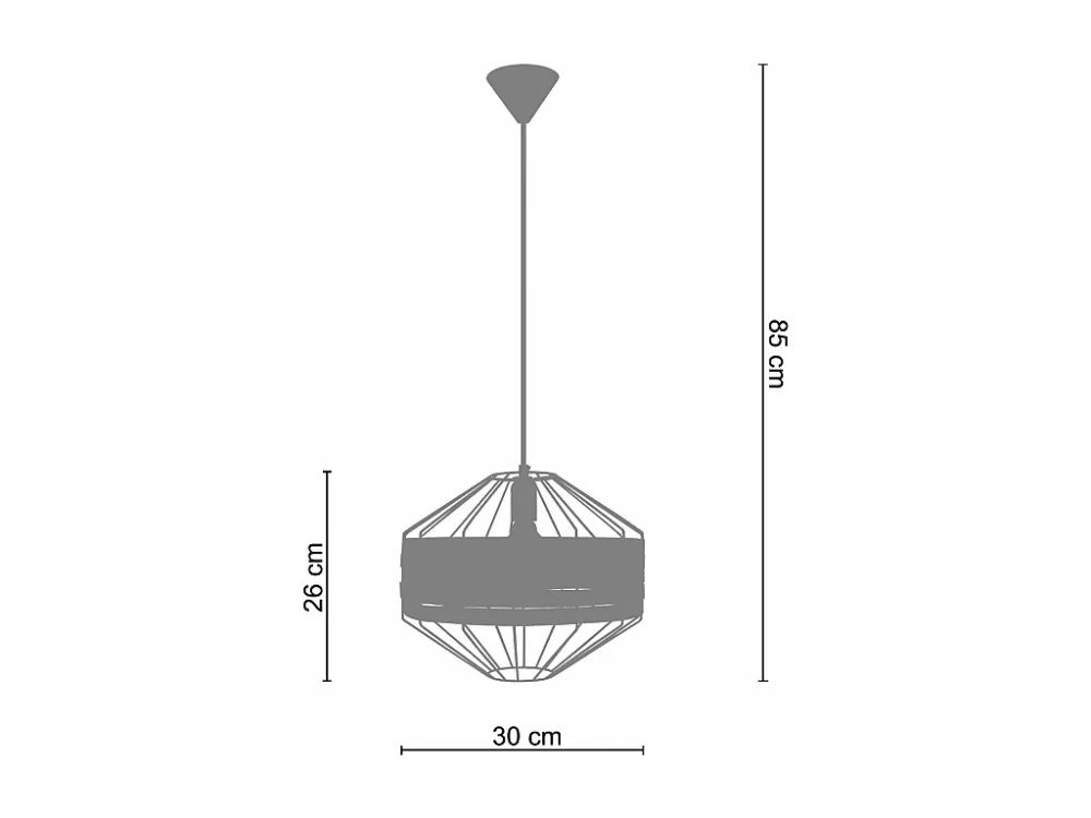 Suspensão TOSEL TRESSÉ BHAMO B metálico e madeira globo Madeira de faia D36 x H90 cm