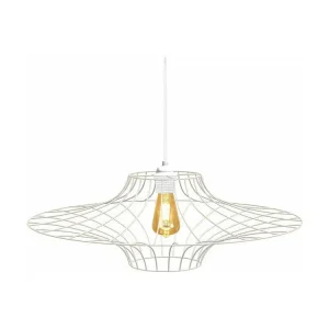 Suspensão TOSEL UFO metálico geométrico cinza D80 x H80 cm