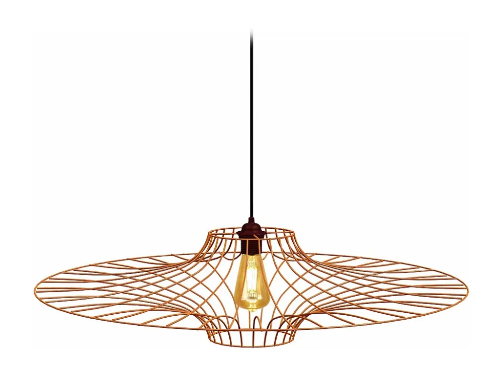 Suspensão TOSEL UFO vidro rasgar fumado D18 x H80 cm