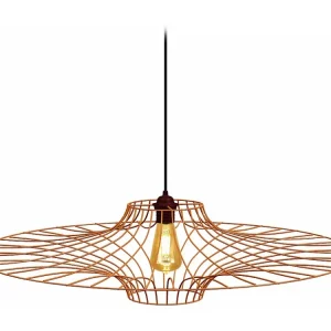 Suspensão TOSEL UFO vidro rasgar fumado D18 x H80 cm