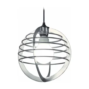 Suspensão TOSEL UNIVERSE metálico cônico azul acinzentado D34 x H78 cm