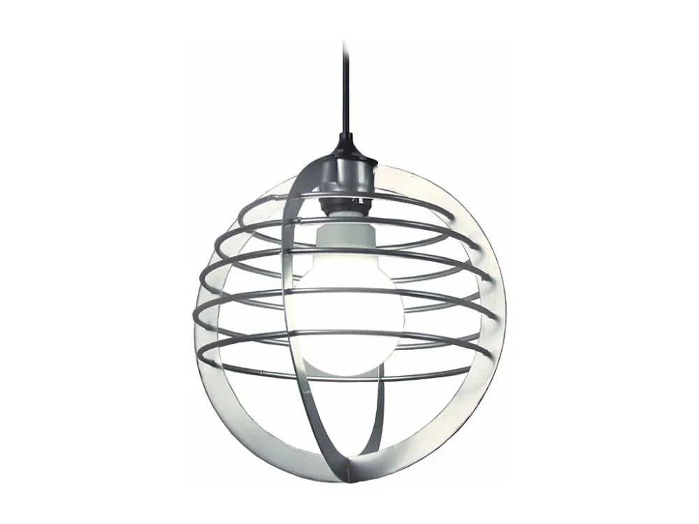 Suspensão TOSEL UNIVERSE metálico cônico azul acinzentado D34 x H78 cm