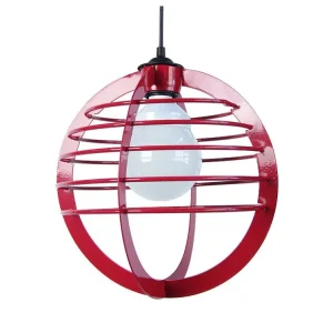 Suspensão TOSEL UNIVERSE metálico cônico cobre D34 x H78 cm