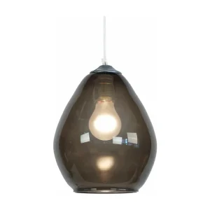 Suspensão TOSEL UOVO metálico cônico castanho D34 x H78 cm