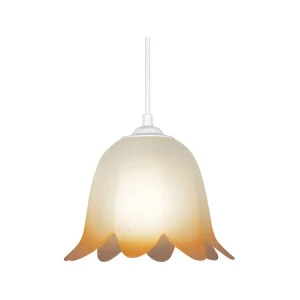 Suspensão TOSEL VALENCIA metálico cônico castanho D32 x H75 cm