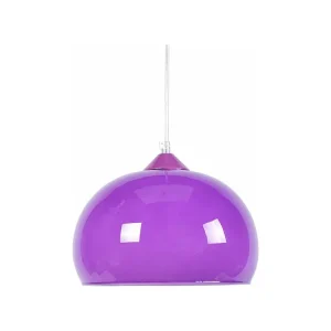 Suspensão TOSEL VENISE fio de juta cilindro vermelho D30 x H90 cm