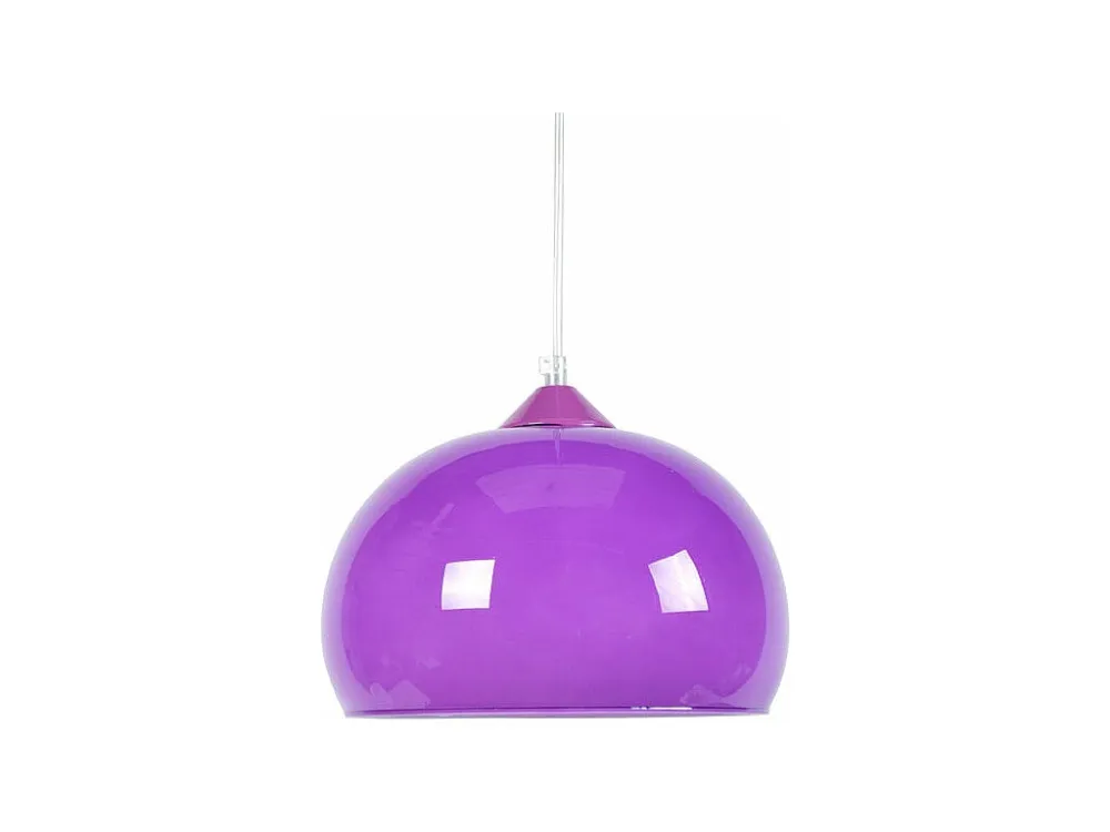 Suspensão TOSEL VENISE fio de juta cilindro vermelho D30 x H90 cm
