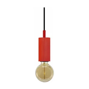 Suspensão TOSEL XIU metálico cilindro Dourado D18 x H85 cm
