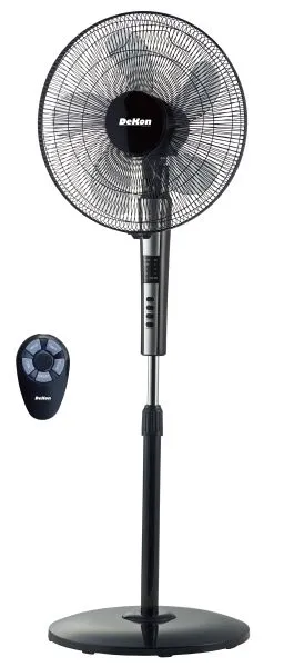 Ventilador de pé DeKon Stratos Control Silence, preto, aprox. 40 cm, W 480