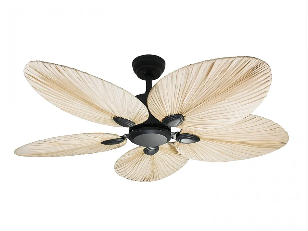Ventilador de tecto AC preto com lâminas 132cm para 30m2