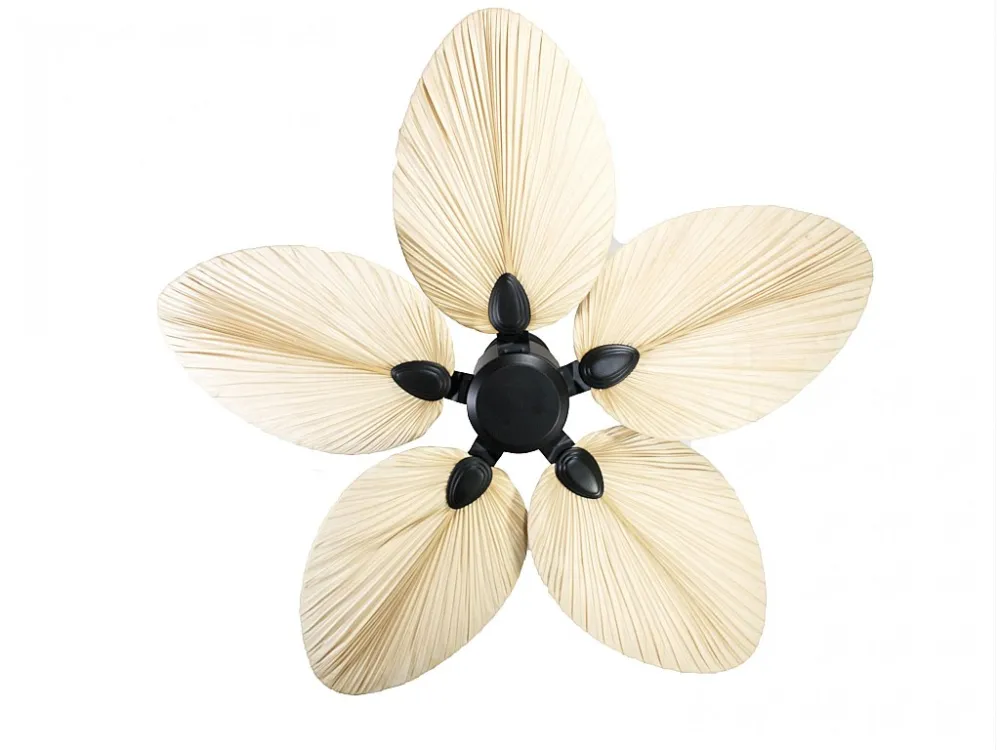 Ventilador de tecto AC preto com lâminas 132cm para 30m2