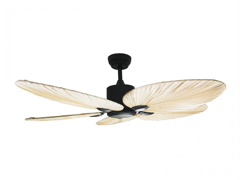 Ventilador de tecto AC preto com lâminas 132cm para 30m2
