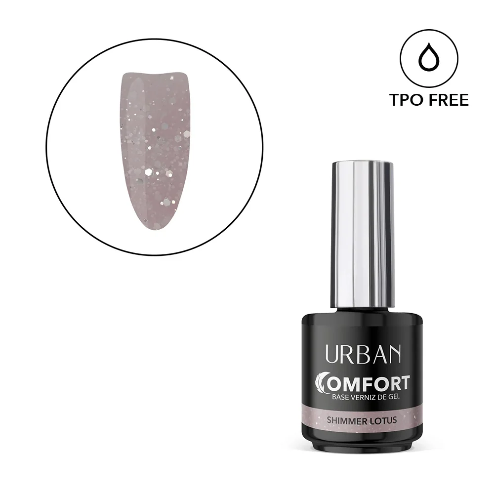 Premium Iluminação Base de Verniz Gel Comfort Shimmer Lotus 15ml