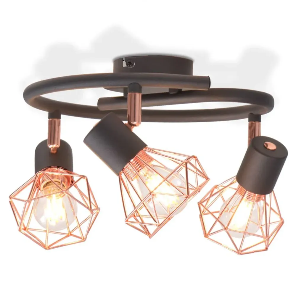 Candeeiro de teto com 3 lâmpadas filamentos LED 12 W vidaXL