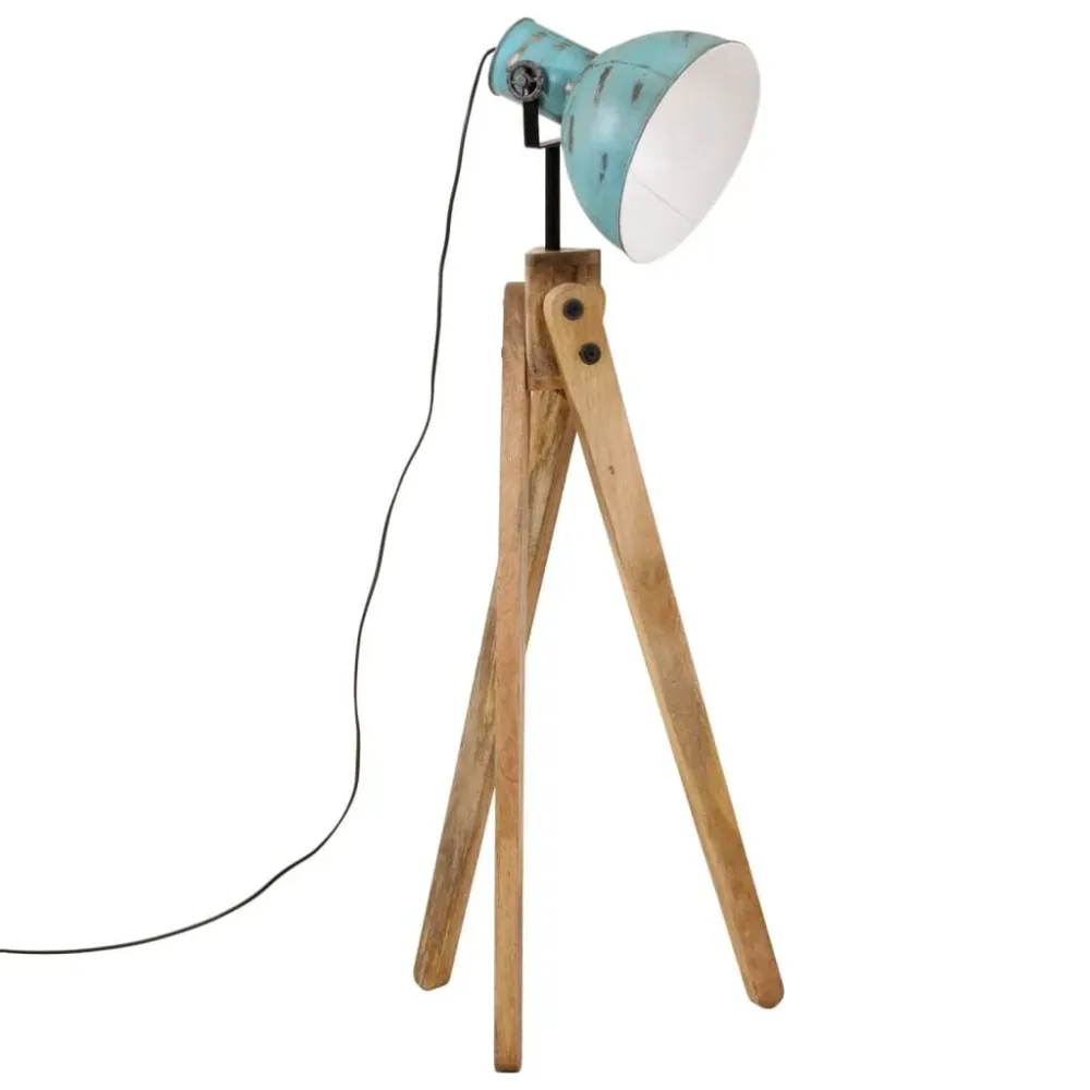 Candeeiro de pé 25 W 45x45x120 cm E27 azul desgastado vidaXL