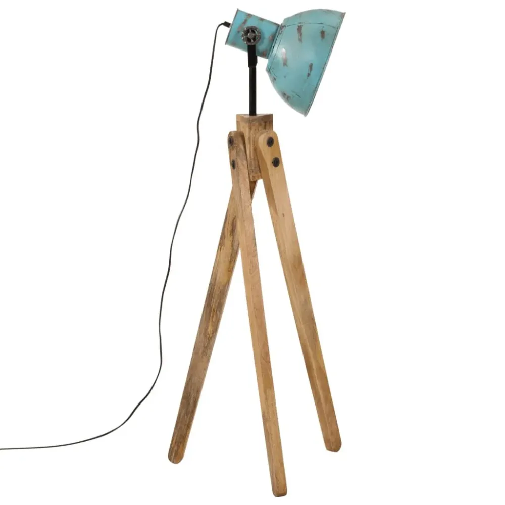 Candeeiro de pé 25 W 45x45x120 cm E27 azul desgastado vidaXL