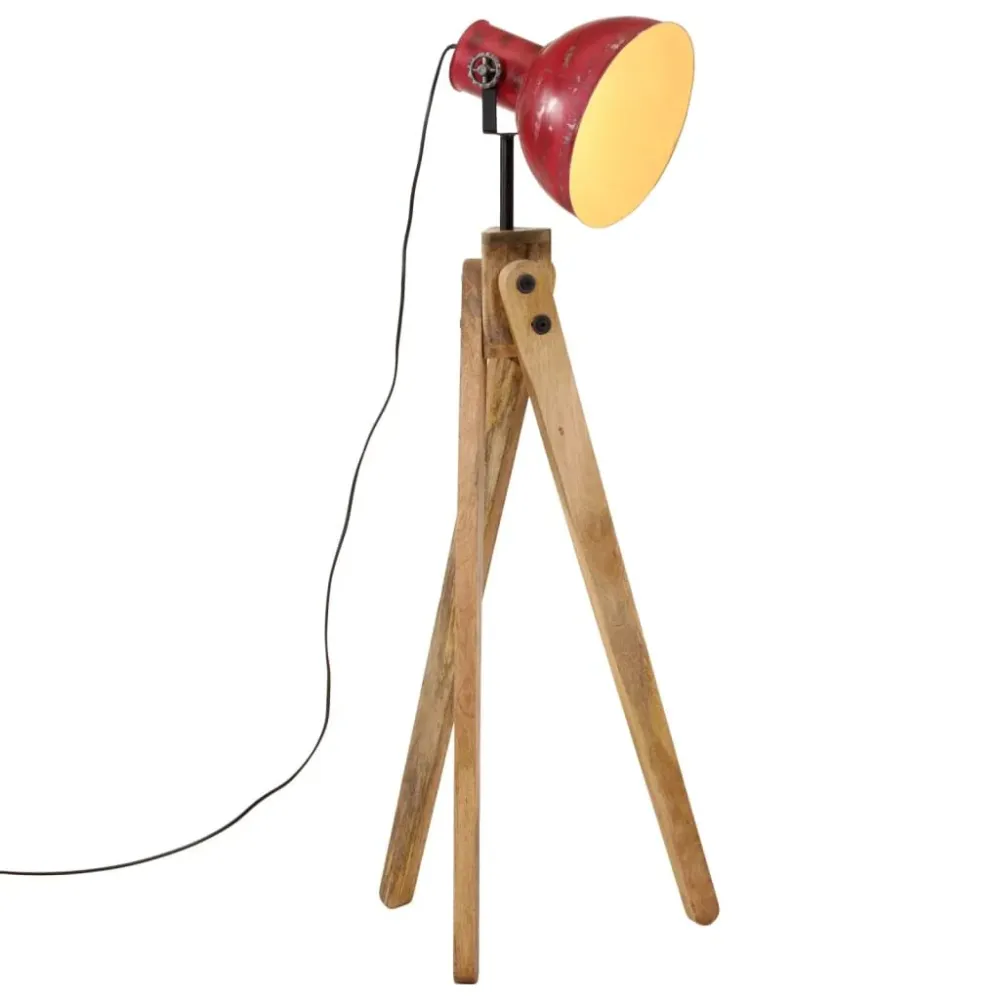 Candeeiro de pé 25 W 45x45x120 cm E27 vermelho desgastado vidaXL