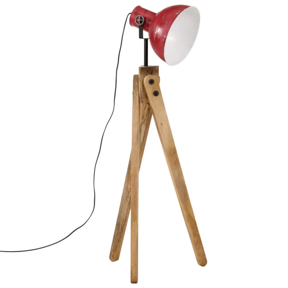 Candeeiro de pé 25 W 45x45x120 cm E27 vermelho desgastado vidaXL