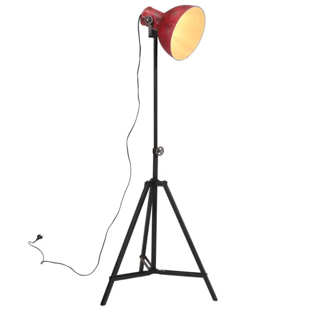 Candeeiro de pé 25 W 61x61x90/150 cm E27 vermelho desgastado vidaXL