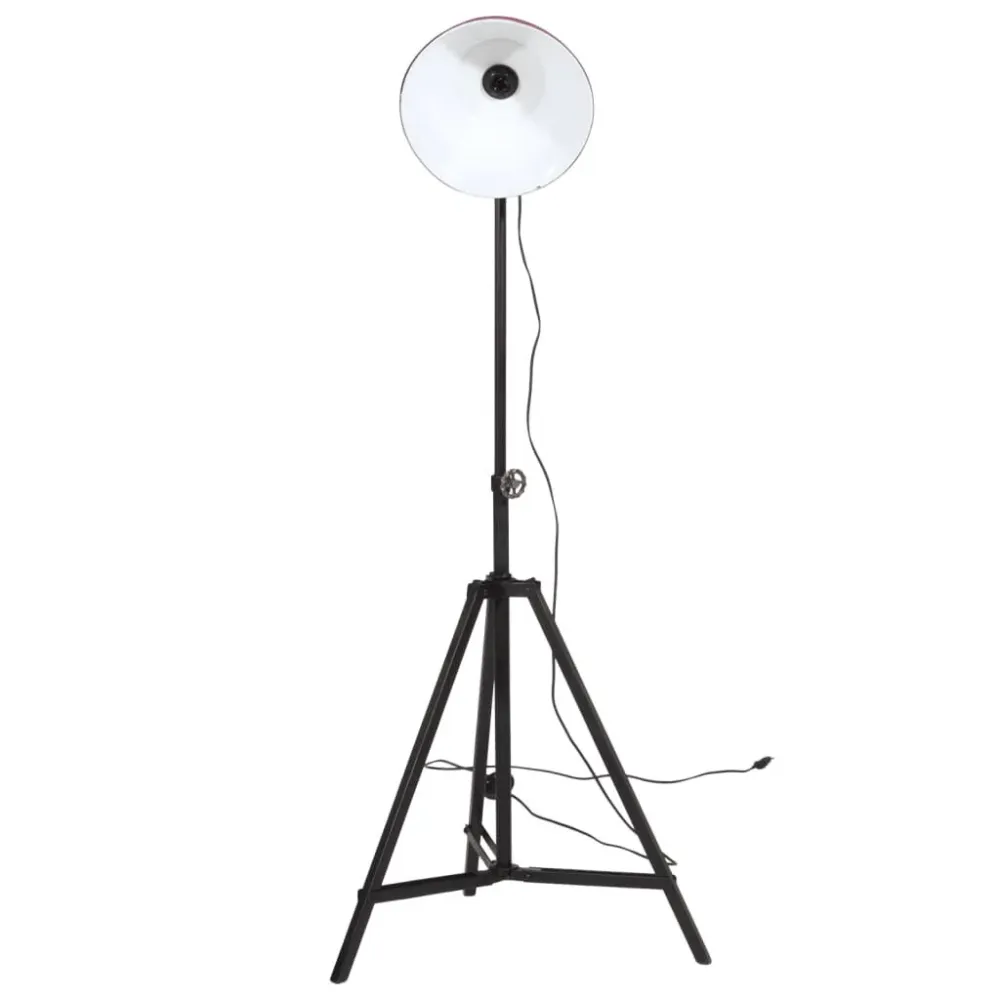 Candeeiro de pé 25 W 61x61x90/150 cm E27 vermelho desgastado vidaXL