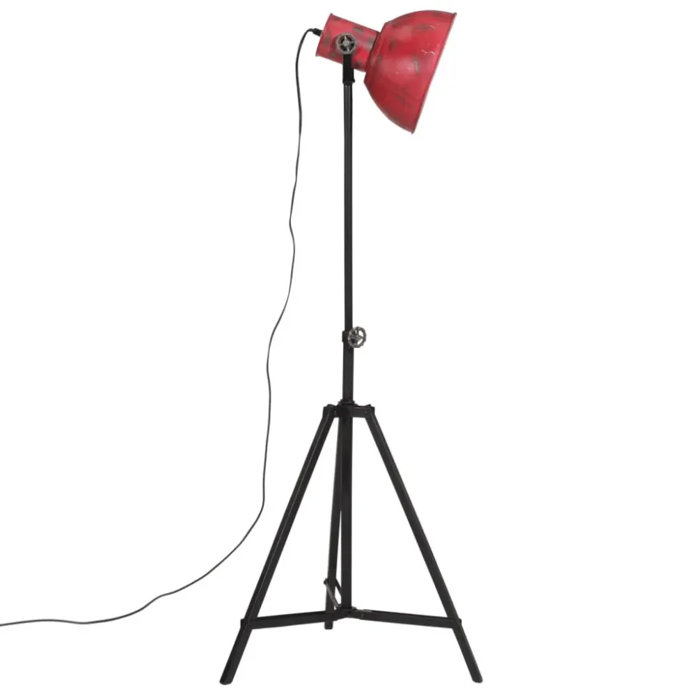 Candeeiro de pé 25 W 61x61x90/150 cm E27 vermelho desgastado vidaXL