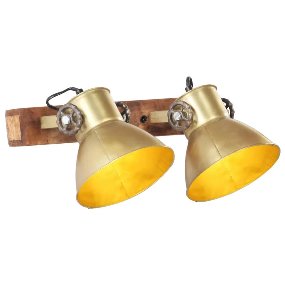 Candeeiro de parede industrial 45x25 cm E27 bronze vidaXL