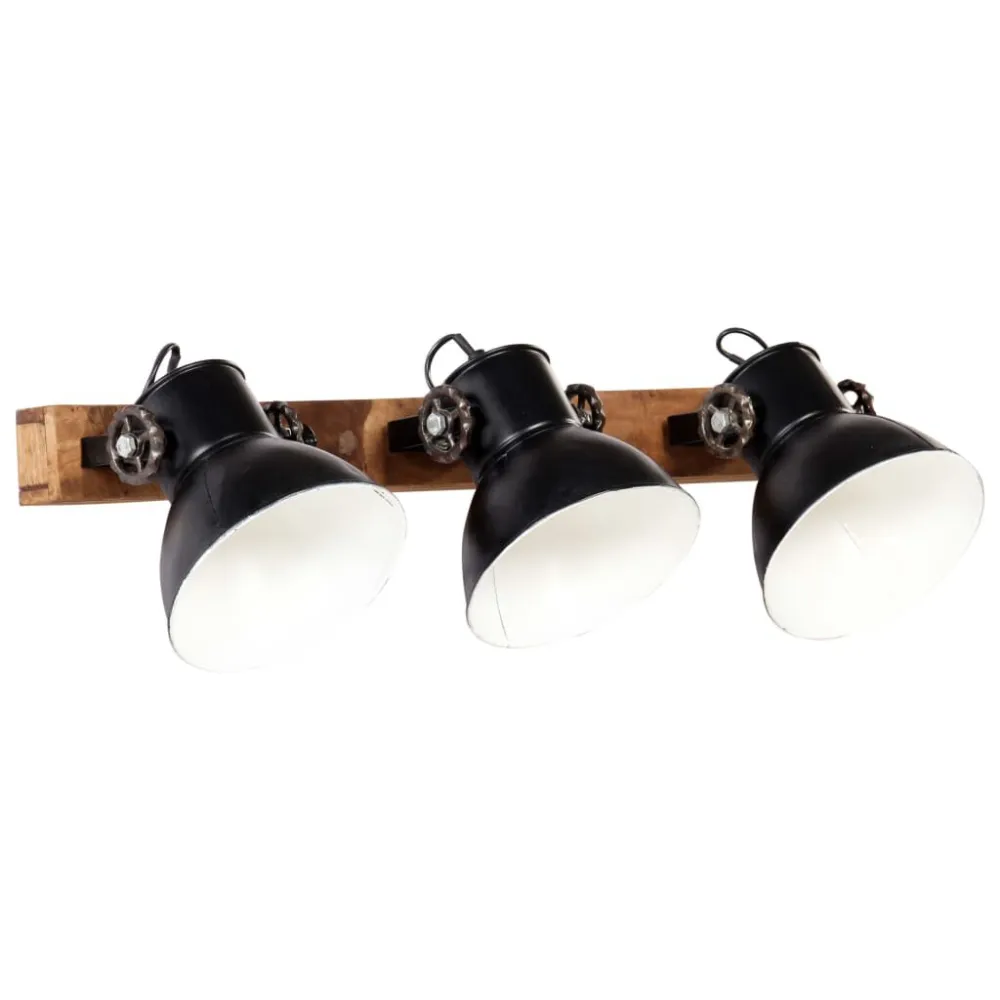 Candeeiro de parede industrial 65x25 cm E27 preto vidaXL