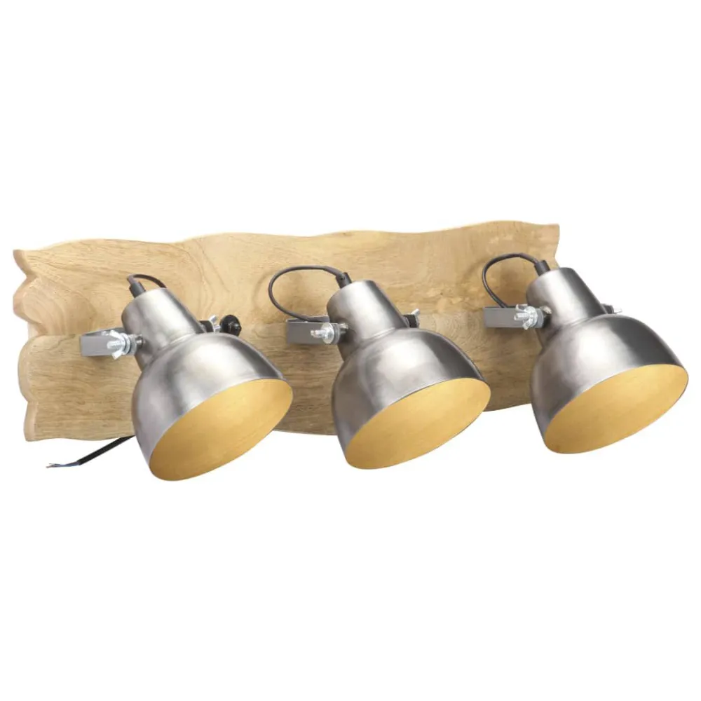 Candeeiro de parede industrial 68x23 cm E27 mangueira prateado vidaXL