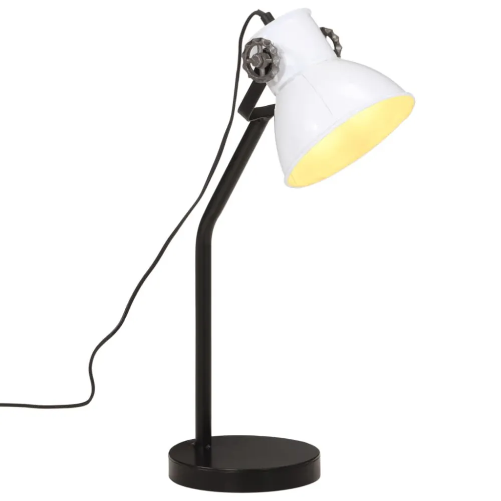 Candeeiro de secretária 25 W 17x17x60 cm E27 branco vidaXL