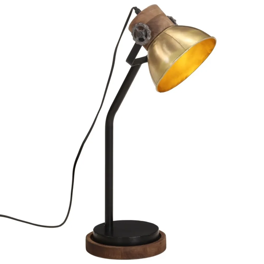 Candeeiro de secretária 25 W 18x18x60 cm E27 bronze antigo vidaXL