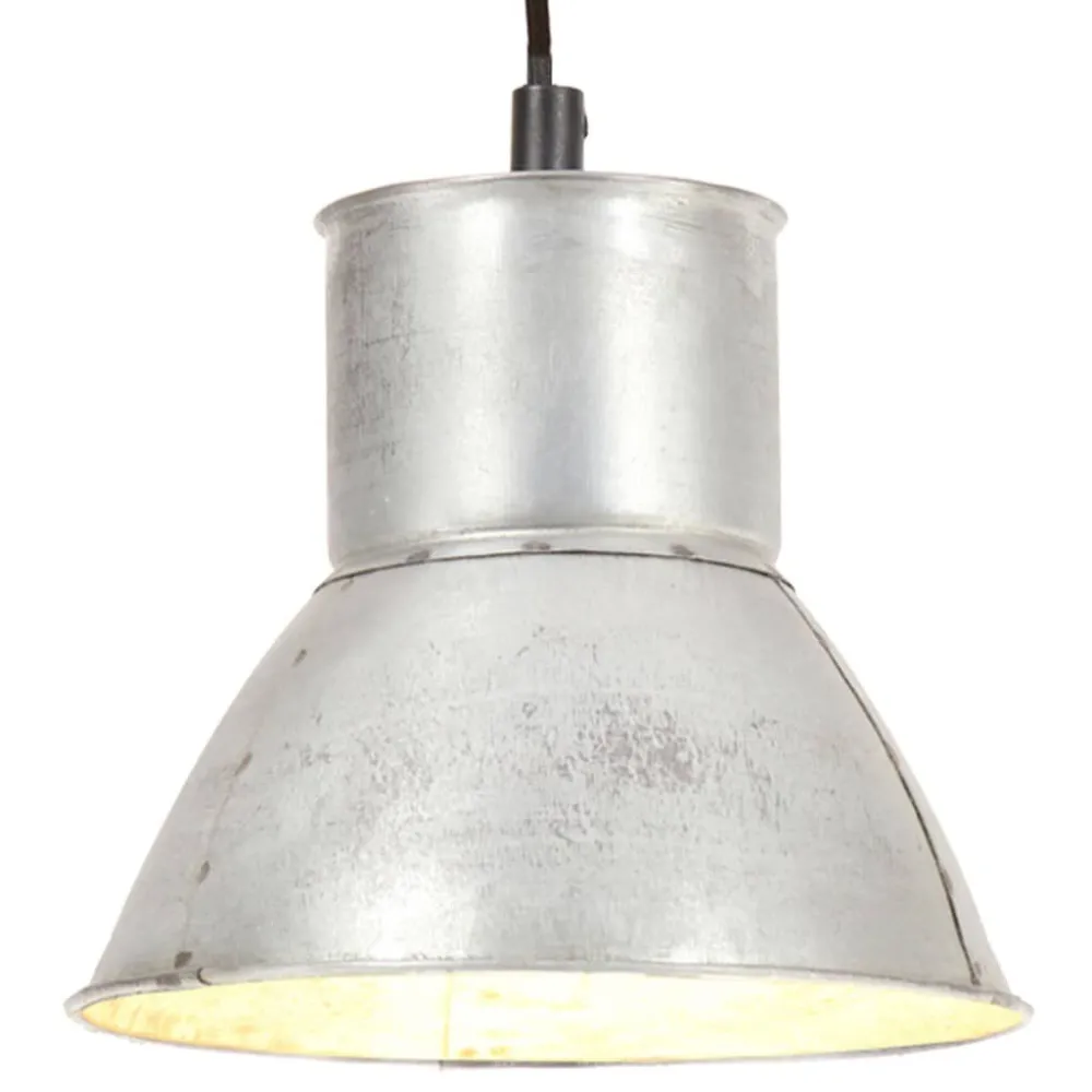 Candeeiro suspenso redondo 25 W 17 cm E27 prateado vidaXL