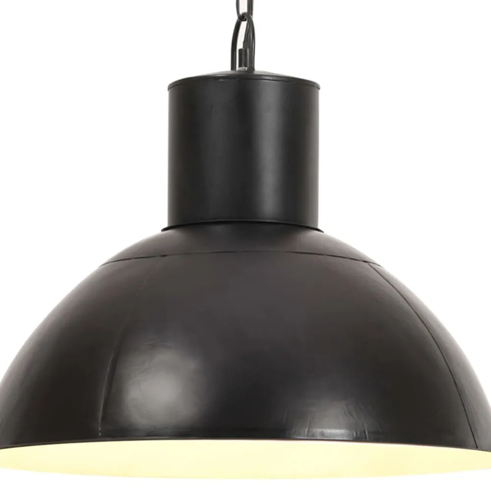 Candeeiro suspenso redondo 25 W 48 cm E27 preto vidaXL