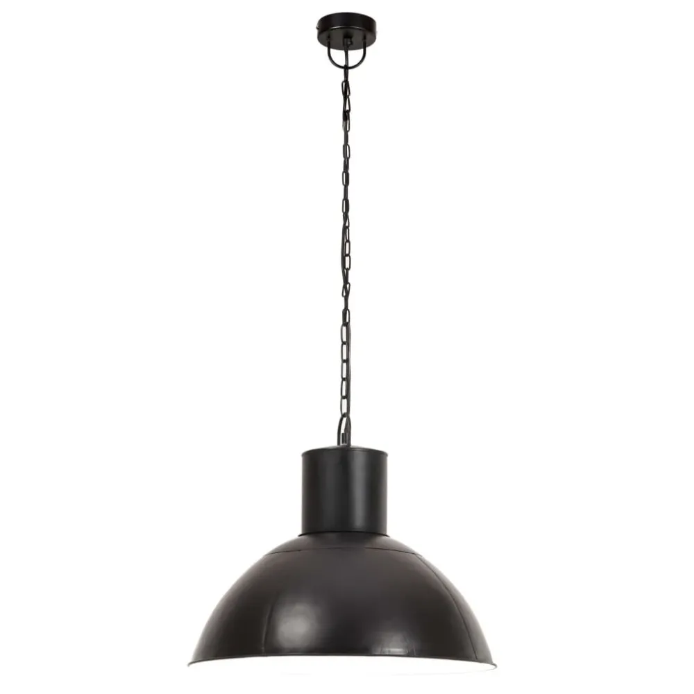 Candeeiro suspenso redondo 25 W 48 cm E27 preto vidaXL