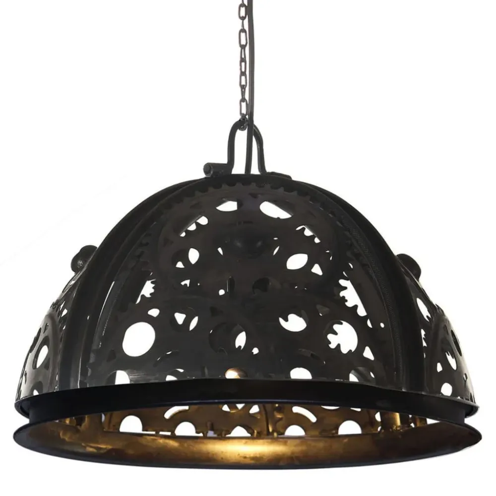 Candeeiro de teto industrial com design de roldanas 45 cm E27 vidaXL