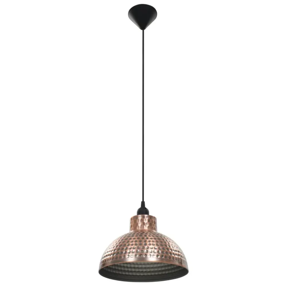 Lâmpadas de teto, 2 pçs semi-esféricas, cobre vidaXL