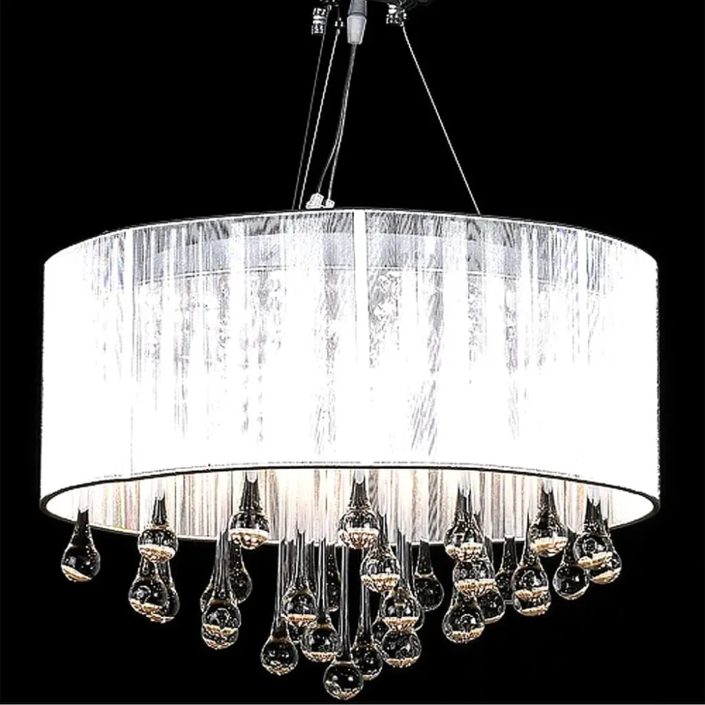 Lustre com 85 cristais branco vidaXL