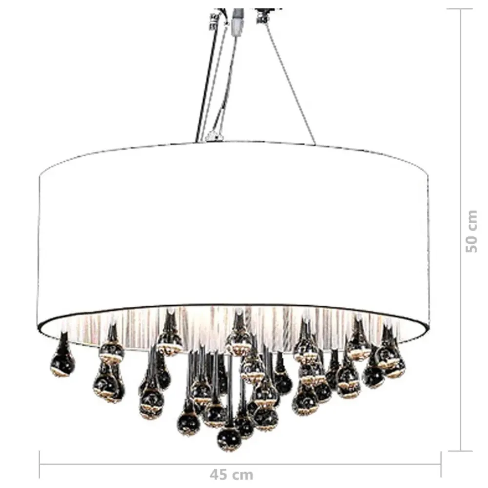 Lustre com 85 cristais branco vidaXL